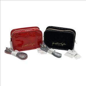 Kendall + Kylie Crossbody Purse Removable Strap Clutch Bag Red & Black Set